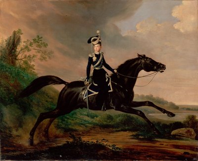 Equestrian Portrait of Grand Prince Alexander Nikolayevich by Franz Krüger